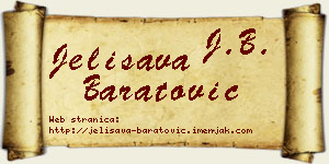 Jelisava Baratović vizit kartica